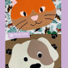 Large Cat and Dog Face Applique Templates - Download