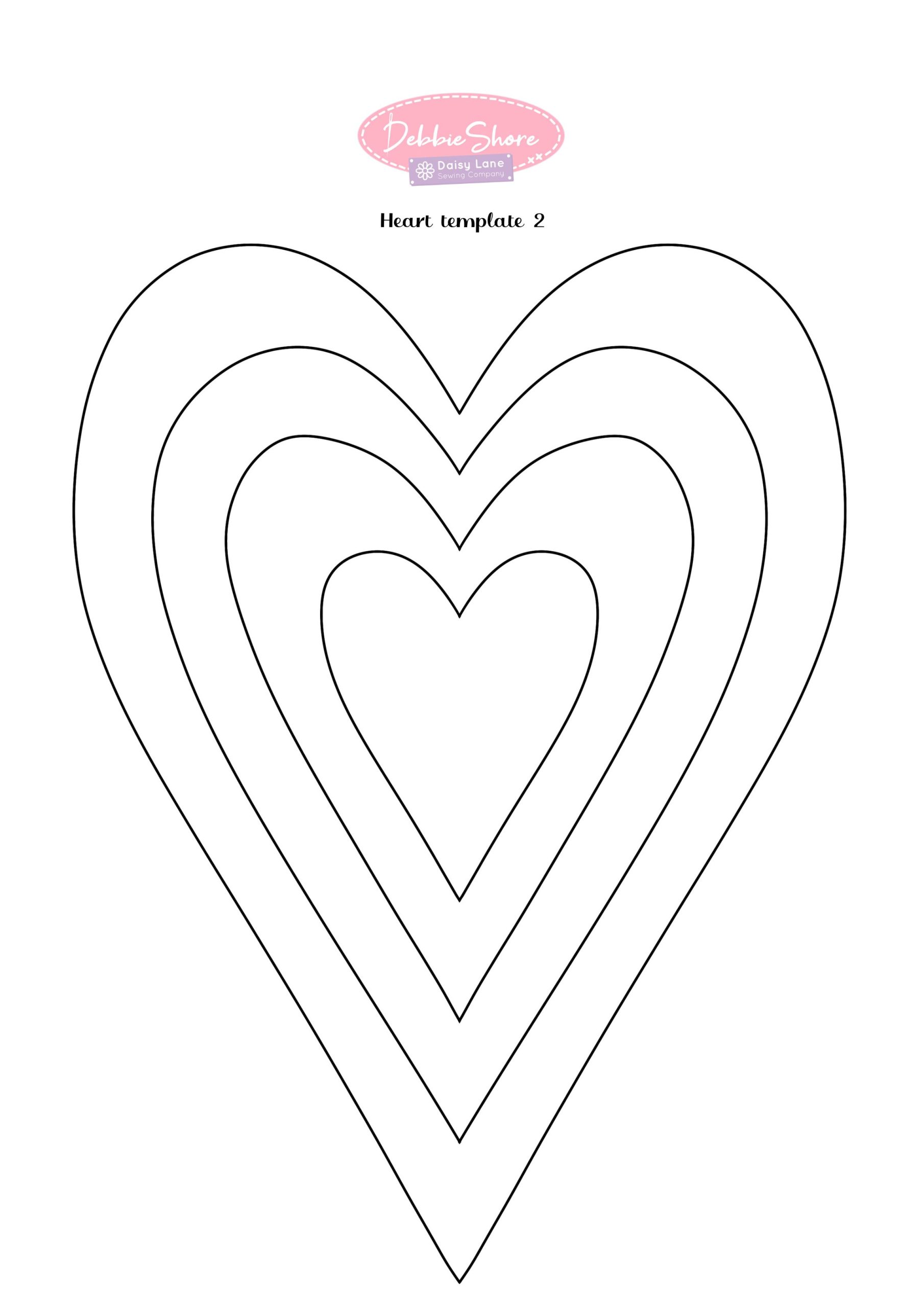 Half Hearts Stencils (2 Pack)