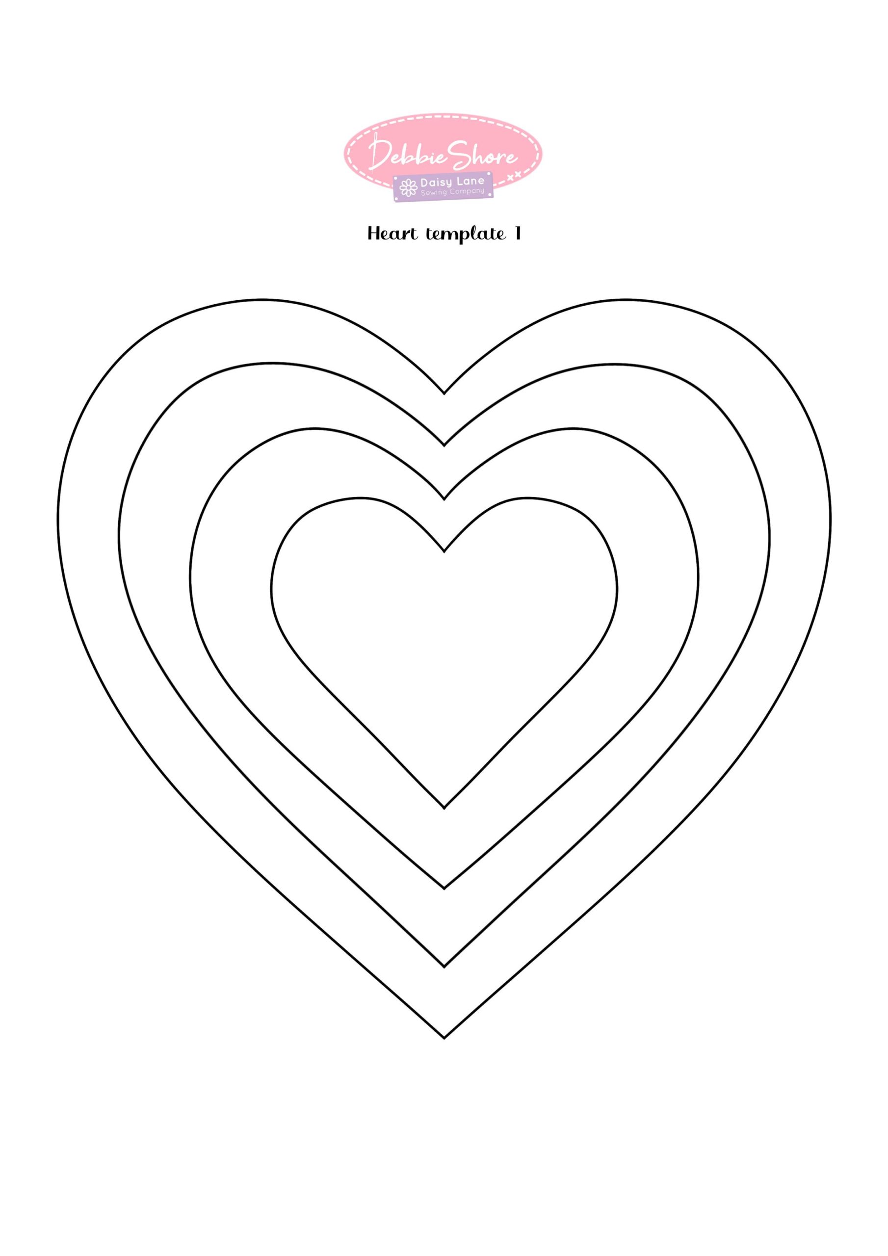 Heart Outline  Free Printable Heart Shapes and Templates