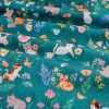 Cats in the Garden - Teal