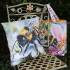 Bee cushion panel - White Flower - Image 3