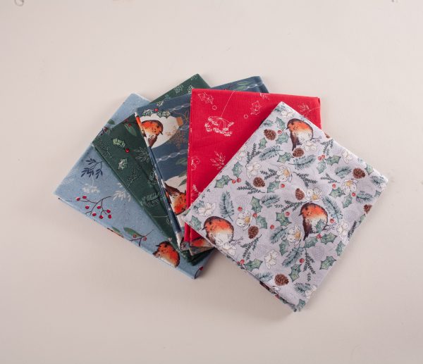 Little Red Robin - Christmas 5 Fat Quarter Pack