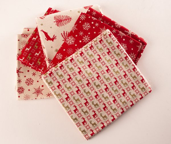 Christmas 5 Fat Quarter Pack - Red Reindeer (one only)