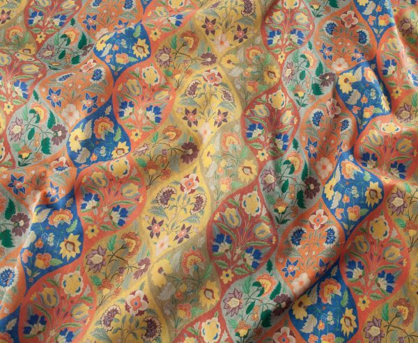 John Louden Super Fine Cotton Lawn - Bohemian Floral Gold - Image 2