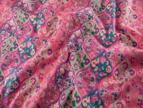 John Louden Super Fine Cotton Lawn - Bohemian Floral Pink - Image 2