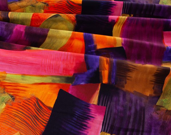 Viscose Challis - Paint Strokes Multi