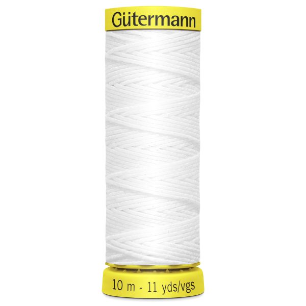 Gutermann Shirring Elastic - White 10m