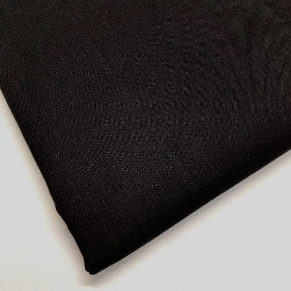 Lifestyle 150cm Wide Plain Cotton - Black