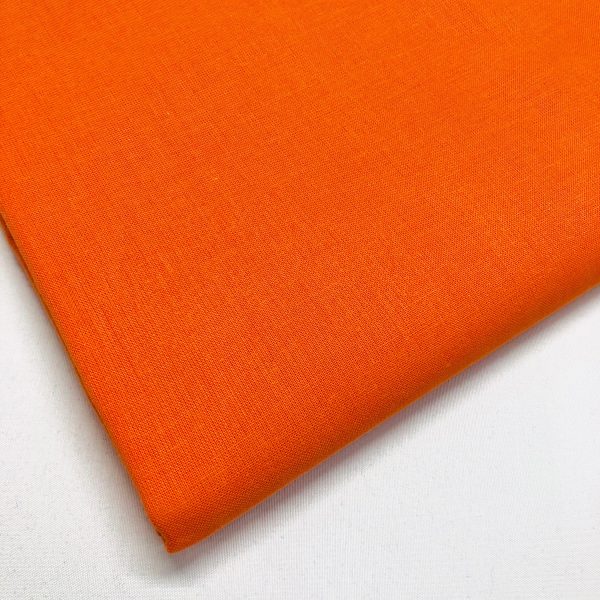 Lifestyle 150cm Wide Plain Cotton - Orange