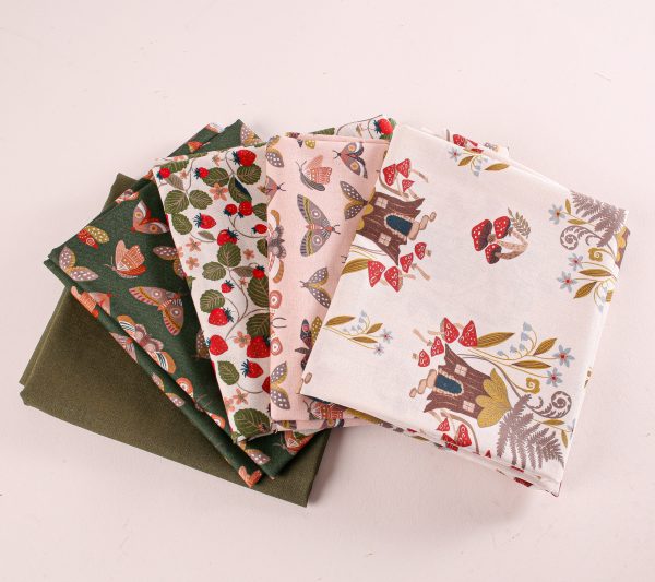 Windham Fabrics Under the Canopy 5 Fat Quarter Pack - Green (free plain)