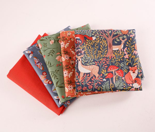 Windham Fabrics Under the Canopy 5 Fat Quarter Pack - Rust Orange (free plain)