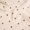 Flower Embroidery Teddy Fleece - Cream - Image 2