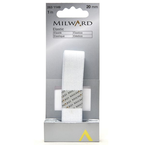 Elastic: 1m x 20mm: White