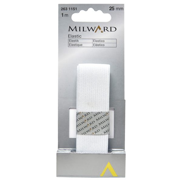 Elastic: 1m x 25mm: White