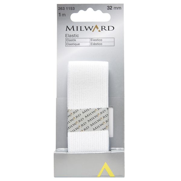 Elastic: 1m x 32mm: White