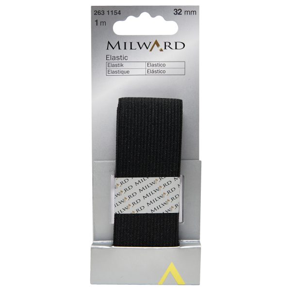 Elastic: 1m x 32mm: Black
