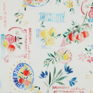 Soft Deluxe Canvas - Fruits on Ecru