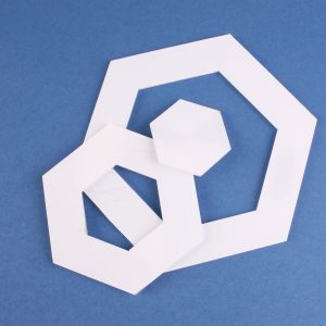 Nesting Hexagon Template set of three - 1", 2" and 3"
