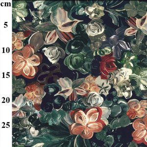 Digital Print Viscose - Painted Midnight Blooms