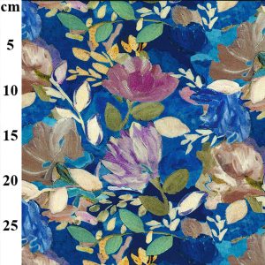 Digital Print Viscose - Blue Watercolour Floral