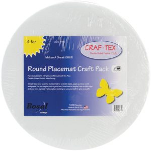 BOSAL Craf-Tex Round Placemat Craft Pack of four