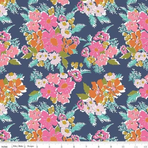 Riley Blake's Flower Farm - Field Navy